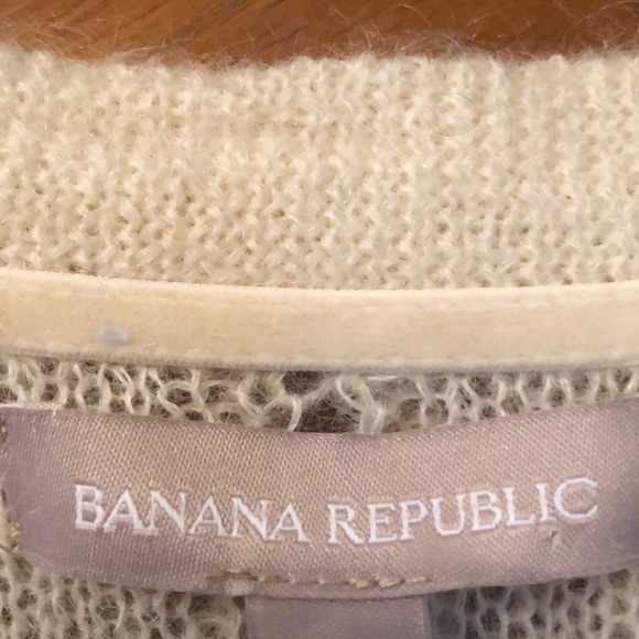Banana Republic Ivory Soft Mohair Blend Sweater - Picture 3 of 6